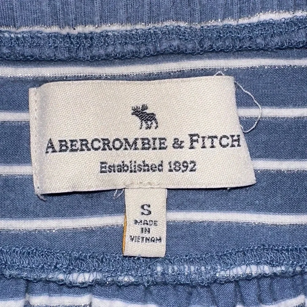 Abercrombie & Fitch Blue and White Striped Strapless Babydoll Dress - Picture 3 of 4